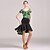 cheap Latin Dancewear-Latin Dance Skirts Pattern / Print Ruching Women&#039;s Training Performance Short Sleeve High Ice Silk