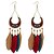 baratos Brincos-Women&#039;s Drop Earrings Long Feather Ladies Vintage Ethnic Fashion Native American Rhinestone Feather Earrings Jewelry Rainbow / Red / Blue For Party / Evening Going out 1 Pair