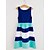 cheap Casual Dresses-Toddler Little Girls&#039; Dress Striped Blue Sleeveless Stripes Dresses Summer Regular Fit