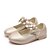 cheap Kids&#039; Flats-Girls&#039; Comfort / Flower Girl Shoes Faux Leather Flats Toddler(9m-4ys) / Little Kids(4-7ys) Rhinestone / Flower / Hook &amp; Loop White / Gold / Pink Spring &amp;  Fall / Wedding / Party &amp; Evening / Wedding