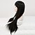 זול פיאות סינטטיות אופנתיות-פאות סינתטיות ישר ישר עם פוני פאה ארוך שחור שיער סינטטי בגדי ריקוד נשים איכות גבוהה טבע שחור