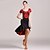 cheap Latin Dancewear-Latin Dance Skirts Pattern / Print Ruching Women&#039;s Training Performance Short Sleeve High Ice Silk