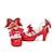 abordables Zapatos Lolita-Mujer Zapatos Princesa Tacón Cuadrado Zapatos Encaje de costura Lazo 6.5 cm Rojo PU Traje de Halloween