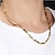 ieftine Colier-Bărbați Lănțișoare Lanțul Baht Modă Dubai 18K Placat cu Aur Placat Auriu Auriu 51 cm Coliere Bijuterii 1 buc Pentru Petrecere / Seara Zilnic
