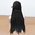 cheap Premium Synthetic Lace Wigs-Synthetic Wig Curly Braid Wig Long Dark Brown#2 Synthetic Hair Women&#039;s Middle Part Braided Wig Black
