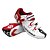 baratos Sapatos de Ciclismo-SIDEBIKE Adulto Sapatilhas de Ciclismo com Travas &amp; Pedal Tênis para Ciclismo Fibra de Carbono Almofadado Ciclismo Vermelho e Branco Homens Sapatos para Ciclismo / Malha Respirável