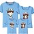 cheap Matching Outfits-Kids Family Look Active / Basic Daily / Beach Color Block Print Short Sleeve Regular Regular Cotton / Rayon / Polyester Tee Gray