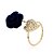 abordables Bague-Bague de Phalange Zircon Vin Noir Rouge Tissu Alliage Cœur Fleur dames Tendance Doux 1pc 9 / Femme