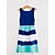 cheap Casual Dresses-Toddler Little Girls&#039; Dress Striped Blue Sleeveless Stripes Dresses Summer Regular Fit