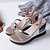 ieftine Sandale de Damă-Pentru femei Sandale Toc Platformă Vârf deschis Confortabili În aer liber Paiete Mată PU Vară Auriu Argintiu