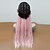 cheap Synthetic Lace Wigs-Synthetic Wig Box Braids Kardashian Braid Wig Long Black / Pink Synthetic Hair 24 inch Women&#039;s Ombre Hair Middle Part Braided Wig Pink Ombre