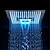 cheap Luxury Ceiling Shower-Concealed Rainfall Shower Head 400*400mm LED Light, 16 Inch Ceiling Rainfall Showerhead 304 Stainless Steel, Rain Shower 3 Functions Led Showerhead Square Spa Waterfall Showers Panel