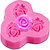 billige Kakeformer-3 hull steg blomst silikon kake molds fondant godteri mold