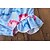 baratos Roupa de natação-Infantil Bébé Recém-Nascido Para Meninas Activo Para Noite Praia Flamingos Estampado Estampado Sem Manga Roupa de Banho Azul Claro