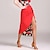 cheap Latin Dancewear-Latin Dance Skirts Draping Pattern / Print Women&#039;s Training Performance High Spandex Ice Silk