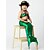 cheap Swimwear-Kids Girls&#039; Cartoon Print Spandex Swimwear Green