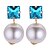 cheap Earrings-Women&#039;s AAA Cubic Zirconia Drop Earrings Sculpture Ladies Fashion Imitation Pearl Earrings Jewelry Champagne / Blue / White For School Birthday 1 Pair