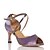 cheap Latin Shoes-Women&#039;s Latin Shoes Performance Satin Heel Splicing Flared Heel Cross Strap Purple