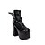 abordables Chaussures de Lolita-Femme Chaussures Bottes Punk Gothique Talon Bottier Chaussures Couleur Pleine 12.5 cm Noir PU Déguisement Halloween