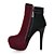 cheap Women&#039;s Boots-Women&#039;s Boots Office &amp; Career Party &amp; Evening Color Block Stiletto Heel Round Toe Fashion Boots Combat Boots PU Black Burgundy Orange