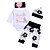 billige Tøjsæt til babypiger-Baby Pige Basale Daglig Ensfarvet Langærmet Normal Tøjsæt Hvid