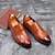 baratos Sapatos Oxford para Homem-Homens Sapatos formais Sapatas de novidade Outono Festas &amp; Noite Escritório e Carreira Oxfords Pele Preto / Marron Listrado