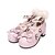رخيصةأون أحذية لوليتا-نسائي أحذية أميرة لوليتا كعب متوسط أحذية هندسي 4.5 cm وردي PU أزياء الهالويين