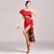 cheap Latin Dancewear-Latin Dance Outfits Women&#039;s Training / Performance Spandex / Ice Silk Draping / Pattern / Print High Skirts / Leotard / Onesie