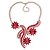 cheap Necklaces-Women&#039;s Cubic Zirconia Choker Necklace Pendant Necklace Link / Chain Flower Statement Ladies European Fashion Acrylic Stone Black Red Silver 45+9.5 cm Necklace Jewelry 1pc For Wedding Party / Evening