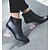 cheap Women&#039;s Heels-Women&#039;s Heels Daily Lucite heel Closed Toe Fashion Boots Nappa Leather Black