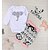 cheap Baby Girls&#039; Clothing Sets-Baby Girls&#039; Active Daily Print Long Sleeve Long Clothing Set White