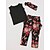 cheap Sets-Toddler Girls&#039; Clothing Set Sleeveless Black Floral Bow Daily Active Short