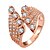 cheap Rings-Women Band Ring Synthetic Diamond Rose Gold Gold Gold Plated Ladies Cute 1pc 7 8 / Women&#039;s