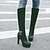 cheap Women&#039;s Boots-Women&#039;s Boots Fall &amp; Winter Chunky Heel Round Toe Fashion Boots Party &amp; Evening Office &amp; Career Solid Colored PU Knee High Boots White / Black