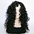 tanie Peruki koronkowe syntetyczne-Peruki syntetyczne Afro Kinky Curl Curly Peruka Długie Czarny Włosie synetyczne Damskie Peruka afroamerykańska Dla czarnoskórych kobiet Natura Czarny