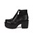 זול הנעלת לוליטה-בגדי ריקוד נשים נעליים מגפיים לוליטה פאנק גותיות מטפסים נעליים אחיד 8 cm שחור PU תחפושות הלואין