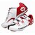 baratos Sapatos de Ciclismo-SIDEBIKE Adulto Sapatilhas de Ciclismo com Travas &amp; Pedal Tênis para Ciclismo Fibra de Carbono Almofadado Ciclismo Vermelho e Branco Homens Sapatos para Ciclismo / Malha Respirável