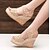 cheap Women&#039;s Sandals-Women&#039;s Sandals Wedge Sandals Daily Wedge Sandals Winter Wedge Heel Comfort Mesh Black Beige