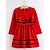 baratos Vestidos Casuais-Infantil Pouco Para Meninas Vestido Sólido Diário Frufru Preto Vermelho Rosa Manga Longa Doce Vestidos Outono Primavera Normal