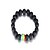 abordables Bracelet Homme-Bracelet Bracelet de bonne chance Homme Mode Bracelet Bijoux Noir Forme Géométrique pour Cadeau Quotidien