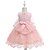 abordables Robes-Enfants Fille Basique Rétro Vintage Soirée Anniversaire Couleur Pleine Dentelle Sans Manches Mi-long Robe Rose Claire