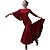 cheap Ballroom Dancewear-Ballroom Dance Dresses Women&#039;s Training Ice Silk Split Joint 3/4 Length Sleeve Natural Dress