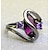 זול טבעות-טבעת הטבעת סגנון וינטג&#039; שחור פליז אבן נוצצת עיניים עין הרע נשים בלתי שגרתי עיצוב מיוחד 1 pc 5 6 7 8 9 / בגדי ריקוד נשים / סוליטר