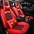 cheap Car Seat Covers-ODEER Car Seat Covers Headrest &amp; Waist Cushion Kits Red Textile Common For universal All years All Models