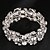 preiswerte Armbänder-Kristall Armreife Blattform Natur Krystall Armband Schmuck Silber Für Hochzeit Party