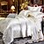 cheap Duvet Covers-Duvet Cover Sets Floral Luxury Polyster Jacquard Ultra Soft Sliver 4 Piece Bedding Set With Pillowcase Bed Linen Sheet Single Double Queen King Size Quilt