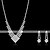 abordables Parure Bijoux-Parure de Bijoux dames Soirée Zirconium Imitation Diamant Des boucles d&#039;oreilles Bijoux Blanc Pour / Boucles d&#039;Oreilles / Colliers décoratif