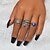 preiswerte Ringe-Damen Knöchel-Ring Türkis 8St Silber Acryl Aleación damas Modisch Hyperbel Alltag Bar Schmuck Nicht übereinstimmend