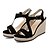 halpa Naisten sandaalit-Women&#039;s Sandals Daily Summer Wedge Heel Comfort Suede Black Dusty Rose Gray