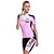 voordelige Herenkleding sets-Mysenlan Dames Korte mouw Wielrenshirt met shorts - Roze Gestreept Fietsen Sportoutfits Ademend Sneldrogend Ultra-Violetbestendig Sport Polyester Elastaan Gestreept Bergracen Wegwielrennen Kleding